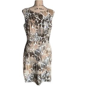Connected Apparel Leopard Animal Print Dress